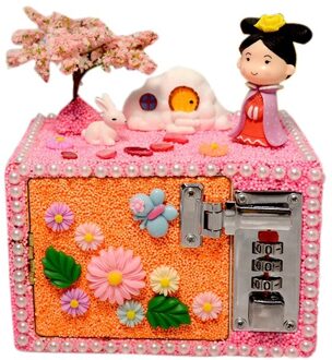 Diy Fun Hout Sieraden Doos Craft Kit Kids Speelgoed Voor Meisjes Houten Schatkist Kunsten En Ambachten Decoratie Ornamenten roze