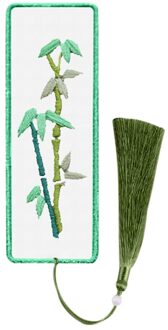 Diy Geborduurde Bladwijzer Materiaal Pakket Borduurwerk Starter Kit Met Bloemen Plant Patroon Kleur Discussies Handgemaakte Bladwijzer Kit Bourgondië