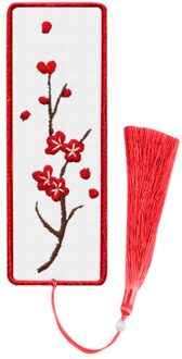 Diy Geborduurde Bladwijzer Materiaal Pakket Borduurwerk Starter Kit Met Bloemen Plant Patroon Kleur Discussies Handgemaakte Bladwijzer Kit geel