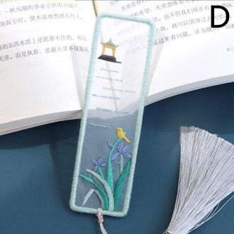 Diy Geborduurde Bladwijzer Materiaal Pakket Borduurwerk Starter Kit Met Bloemen Plant Patroon Kleur Discussies Handgemaakte Bladwijzer Kit