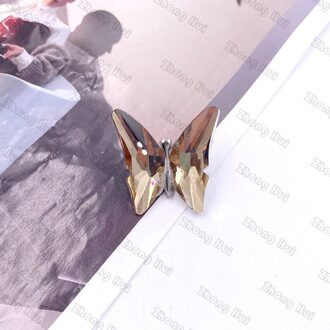 Diy Glas Kristal Gekleurde Butterflie Bridal Wedding Party Schoenen Accessoires Voor Hoge Hakken Flats Slipper Schoen Decoraties champagne