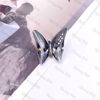 Diy Glas Kristal Gekleurde Butterflie Bridal Wedding Party Schoenen Accessoires Voor Hoge Hakken Flats Slipper Schoen Decoraties Grijs