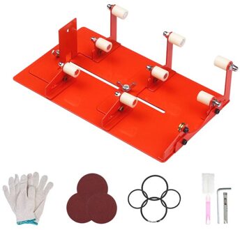 Diy Glazen Fles Cutter Vierkante Ronde Bier Glas Sculpturen Cutter Machine Voor Bier Glas Snijden Flessen Holder oranje rood