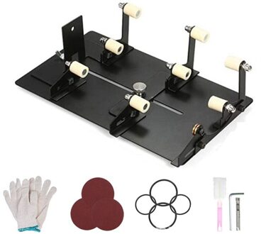 Diy Glazen Fles Cutter Vierkante Ronde Bier Glas Sculpturen Cutter Machine Voor Bier Glas Snijden Flessen Holder zwart