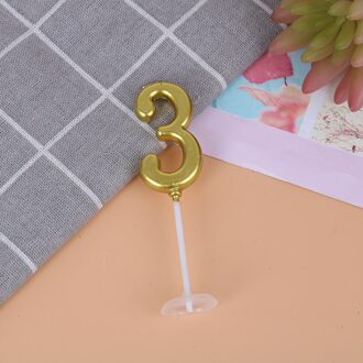 Diy Goud Nummer 0- 7 Gelukkige Verjaardag Cake Kaarsen Topper Decoratie Feestartikelen 3