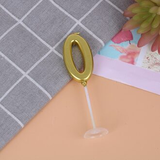 Diy Goud Nummer 0- 7 Gelukkige Verjaardag Cake Kaarsen Topper Decoratie Feestartikelen