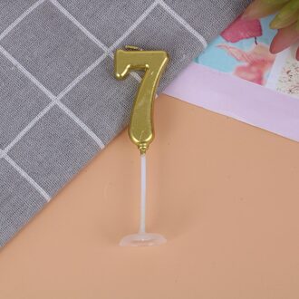 Diy Goud Nummer 0- 7 Gelukkige Verjaardag Cake Kaarsen Topper Decoratie Feestartikelen