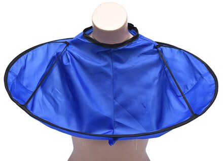 Diy Haar Snijden Mantel Paraplu Cape Snijden Mantel Haar Scheren Schort Haar Kapper Gown Cover Huishoudelijke Schoonmaakmiddelen Protecter blauw