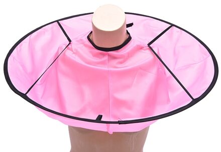 Diy Haar Snijden Mantel Paraplu Cape Snijden Mantel Haar Scheren Schort Haar Kapper Gown Cover Huishoudelijke Schoonmaakmiddelen Protecter roze