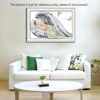 Diy Handgemaakte Handwerken Geteld Kruissteek Set Borduurwerk Kit 14CT Engeltje Patroon Cross-Stitching 51*36Cm thuis