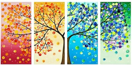 Diy Handgemaakte Handwerken Kruissteek Set Borduurwerk Kit Precieze Gedrukt Grote Boom Patroon Cross-Stitching 120*57Cm thuis