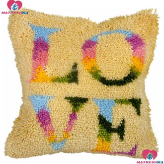 DIY Handgemaakte Kussensloop Set Klink Haak Kits Liefde Borduren 3d Gedrukt Kussensloop Haaknaald kits Onvoltooide Kits Home decor