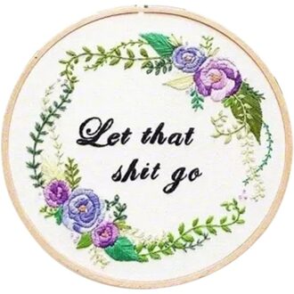 Diy Handgemaakte Volledige Bereik Van Borduurwerk Starter Kit Met Patroon Kruissteek Kit Met Bamboe Borduurwerk Hoepel Borduurwerk Kit A2