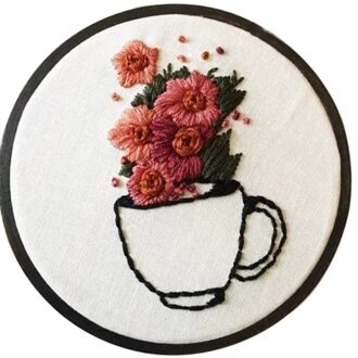 Diy Handgemaakte Volledige Bereik Van Borduurwerk Starter Kit Met Patroon Kruissteek Kit Met Bamboe Borduurwerk Hoepel Borduurwerk Kit A7