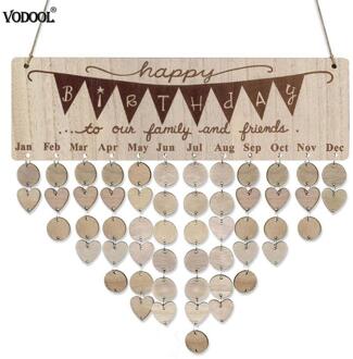 DIY Hout Kalender Ronde Liefde Platen Kalender Speciale Datum Verjaardag Muur Opknoping Teken Herinnering Schema Planner Data