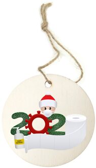 Diy Houten Masker Sneeuwpop Kerstboom Hanger Kerstman Met Masker Opknoping Ornamenten Decoraties Christmas Party Family of 1