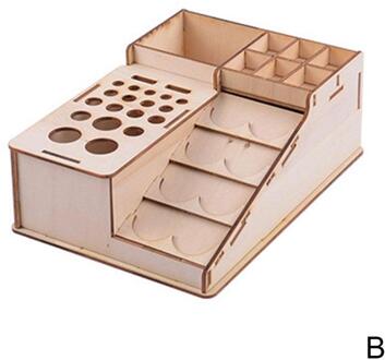 Diy Houten Modulaire Verf Rack Container Multifunctionele Tool Opslag Verkoop Houder Organizer Verf D9X9 B