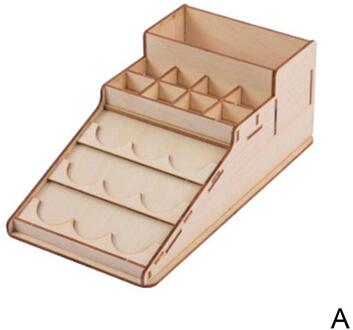 Diy Houten Modulaire Verf Rack Container Multifunctionele Tool Opslag Verkoop Houder Organizer Verf D9X9