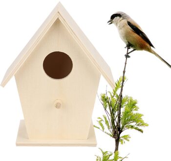 Diy Huis Vogel Doos Houten Vogel Huis Nest Creatieve Muur Gemonteerde Outdoor Vogelhuisje Houten Doos Vogel Huis Tuin Decoratie