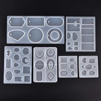 DIY Jewelry Casting Resin Mold Handmade Earrings Key Chain Pendant UV Epoxy Silicone Mold for Jewelry Making Tools Resin Craft