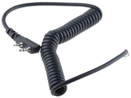 Diy K Hoofd 2 Pin 4 Draad Mic Microfoon Luidspreker Kabel Voorjaar Lijn Voor Baofeng UV5R UV-5R Voor Kenwood TK370 walkie Talkie
