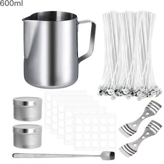 Diy Kaars Crafting Tool Kit Diy Kaarsen Ambachtelijke Gereedschappen Kaars Lont Kaars Maken Tool Voor Beginner Kaars Maken Wax Cup set 600ml