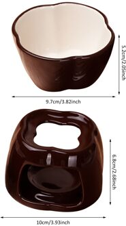 Diy Keramische Fondue Set Kaas Ijs Kom Warmer Chocolade Pot Chocolade Fondue Met Theelichtje Kaarsen Voor Thuis Koken Gereedschap