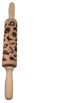 DIY Keuken Kerst Moose Cartoon Digitale Alfabet Patroon Embossing Deegroller Bakken Cookie Biscuit Fondant Taart Deeg