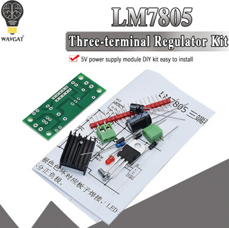 DIY KIT LM7805 L7805 DC/AC Three Terminal Voltage Regulator Power Supply Module 5V 6V 9V 12V Output Max 1.2A