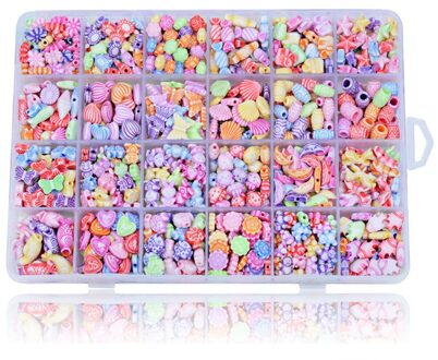 Diy Kleurrijke Kralen Meisjes Speelgoed Set Sieraden Accessoires Puzzel Handgemaakte Ambachten Onderwijs Speelgoed Kinderen Kettingen Armbanden Macaron 1200stk