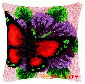 DIY Klink Haak Kussen Vlinder Kussensloop Gehaakte Art & Crafts Acryl Garen voor Borduurwerk Slaapbank Kussenhoes Thuis decor BZ295