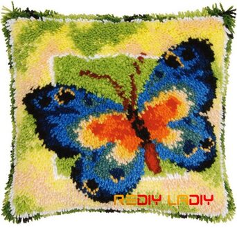 DIY Klink Haak Kussen Vlinder Kussensloop Gehaakte Art & Crafts Acryl Garen voor Borduurwerk Slaapbank Kussenhoes Thuis decor BZ775