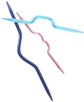 DIY Knitting Needles Pins Crochet Hooks Sewing Stitch Knit Tools Aluminum DIY Crooked Twist Curved needle Craft Tool 3Pcs