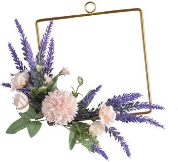 Diy Krans Guirlande Kunstbloem Simulatie Smeedijzeren Lente Bloem Plant Garland Home Wieden Muur Opknoping Decoratie