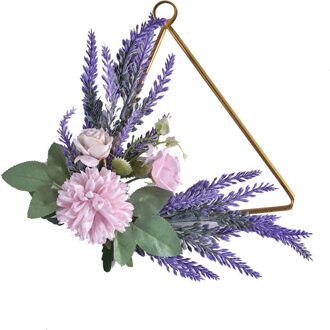 Diy Krans Guirlande Kunstbloem Simulatie Smeedijzeren Lente Bloem Plant Garland Home Wieden Muur Opknoping Decoratie