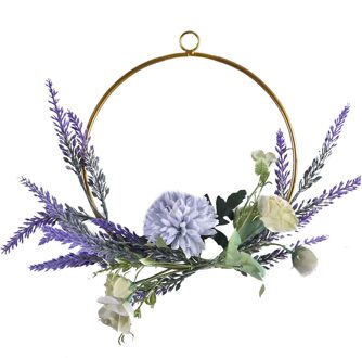 Diy Krans Guirlande Kunstbloem Simulatie Smeedijzeren Lente Bloem Plant Garland Home Wieden Muur Opknoping Decoratie