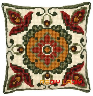 Diy Kruissteek Kussen Front Mandala Patroon Kussens Chunky Kruissteek Kits 100% Acryl Garen Kussensloop Home Decor ambachten CX0365