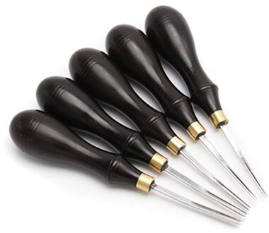 Diy Leathercraft Edge Beveler Houten Handvat Rand Snijden Skiving Beveling Leer Hobbygereedschappen Pw 5