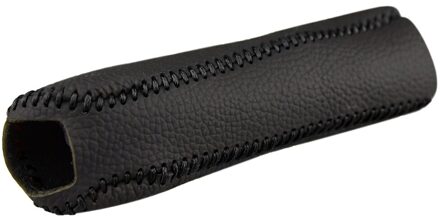 Diy Lederen Auto Handrem Grips Beschermhoes Met Naaien Voor Kia K2 Rood Zwart
