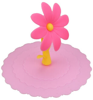 DIY Leuke Zonnebloem Kant Stof Herbruikbare Siliconen Cover Cup Gratis Splicing Thermische Isolatie Cup Seal Cover 0935 groen