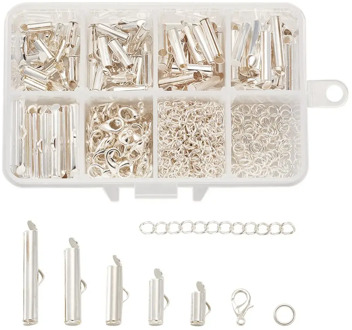 DIY Making Jewelry Findings With Slide On End Clasp Ends with Twist Extender Chains Jump Rings and Lobster Claw Clasp