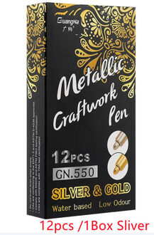 Diy Metallic Waterdichte Permanente Verf Marker Pennen Goud En Zilver Voor Tekening Studenten Levert Marker Ambachten Pen Blauw