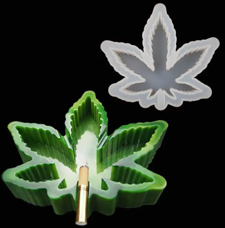 DIY Mirror Resin Mold Ashtray Mold Maple Leaf Container Handmade UV Epoxy Resin Silicone Mold Home Decor Craft Jewelry