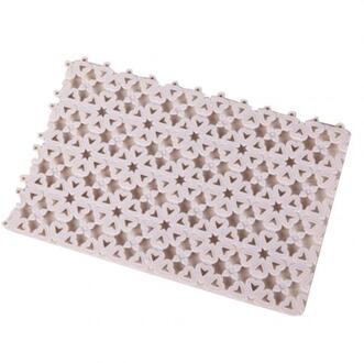 Diy Multifunctionele Uitsparing Splicing Waterdichte Badmat Douche Badkamer Antislip Mat Puzzel Coaster Isolatie Mat Accessoires Beige