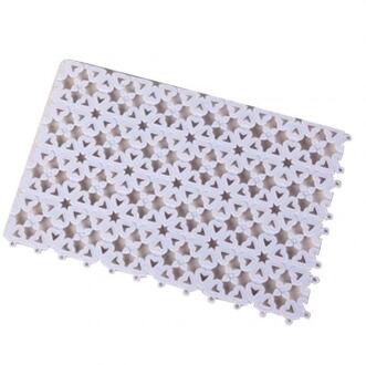 Diy Multifunctionele Uitsparing Splicing Waterdichte Badmat Douche Badkamer Antislip Mat Puzzel Coaster Isolatie Mat Accessoires grijs wit