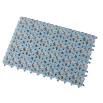 Diy Multifunctionele Uitsparing Splicing Waterdichte Badmat Douche Badkamer Antislip Mat Puzzel Coaster Isolatie Mat Accessoires licht blauw