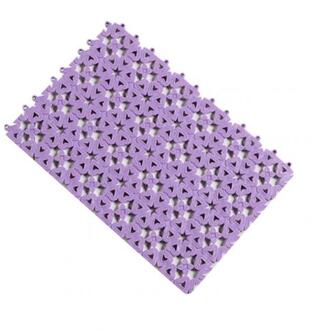 Diy Multifunctionele Uitsparing Splicing Waterdichte Badmat Douche Badkamer Antislip Mat Puzzel Coaster Isolatie Mat Accessoires Paars