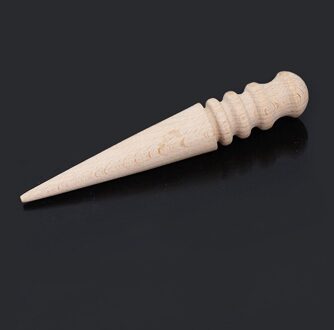 Diy Natuurlijke Massief Hout Leathercraft Ronde Houten Rand Gelikter Burnisher Voor Leer Tool Werken 1 Pcs