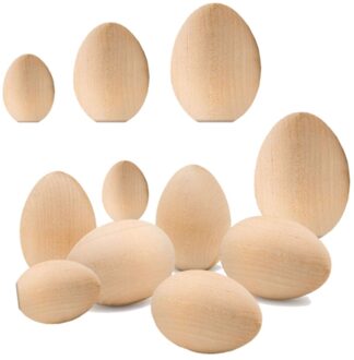 Diy Paaseieren Decoratie Speelgoed Hout Simulatie Eieren Speelgoed Voor Kinderen Keuken Simulatie Ei Model Geschilderd Oefening