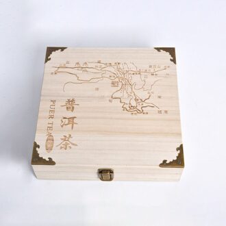 Diy Pallet Carving Container Theezakjes Opslag Thuis Houten Thee Doos Wrap Top Deksel Deksel Voor Puer Solid Duurzaam Clamshell